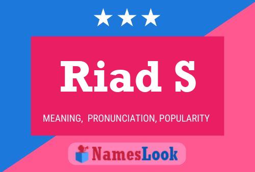 Riad S Name Poster