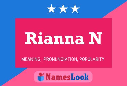 Rianna N Name Poster