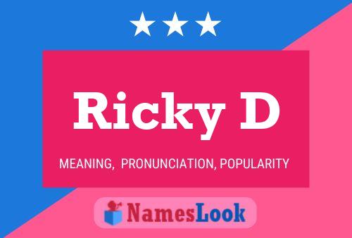 Ricky D Name Poster