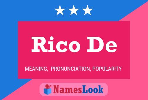 Rico De Name Poster