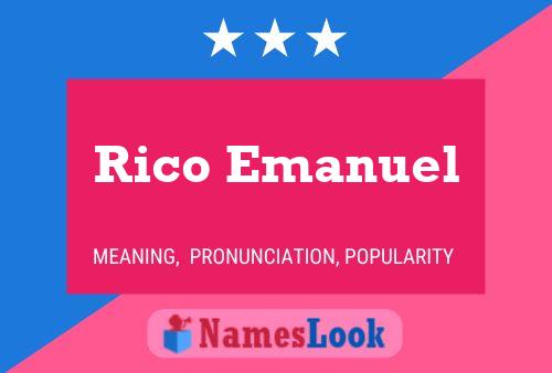 Rico Emanuel Name Poster