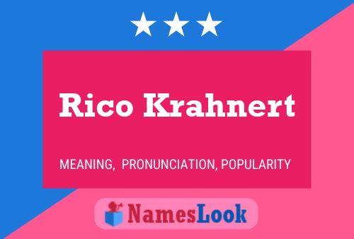 Rico Krahnert Name Poster