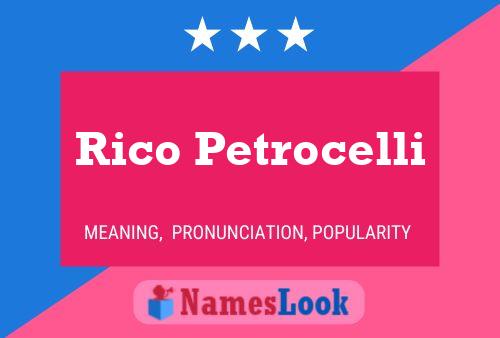 Rico Petrocelli Name Poster