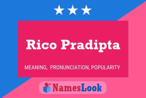 Rico Pradipta Name Poster