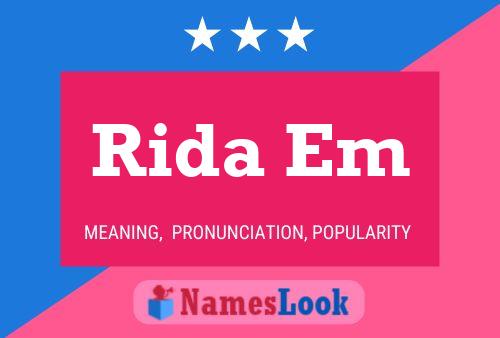 Rida Em Name Poster