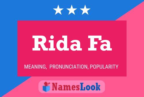 Rida Fa Name Poster