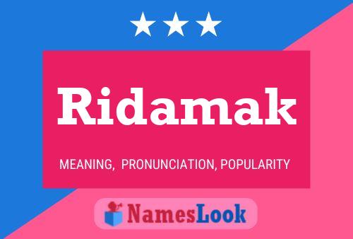 Ridamak Name Poster