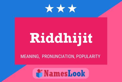 Riddhijit Name Poster