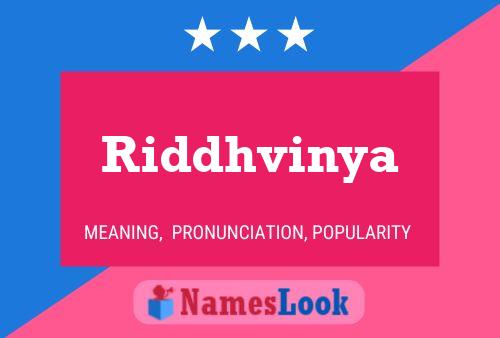 Riddhvinya Name Poster