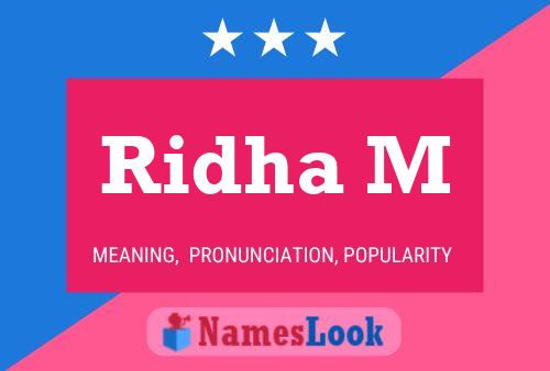 Ridha M Name Poster