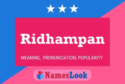 Ridhampan Name Poster