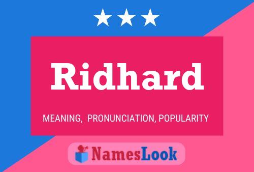 Ridhard Name Poster