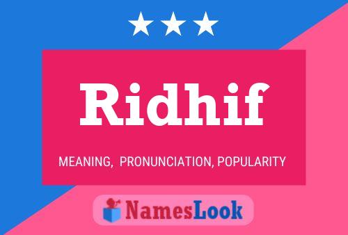 Ridhif Name Poster