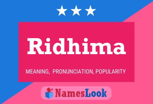 Ridhima Name Poster