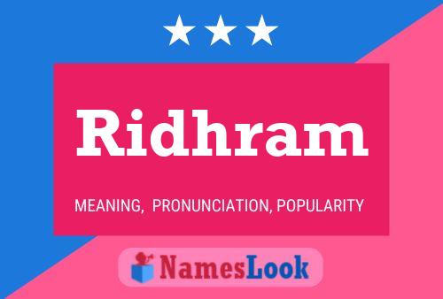 Ridhram Name Poster