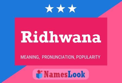 Ridhwana Name Poster