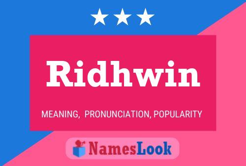 Ridhwin Name Poster