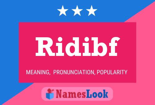 Ridibf Name Poster