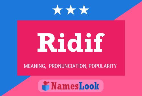 Ridif Name Poster