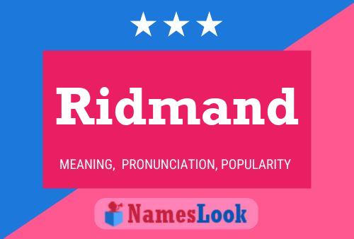 Ridmand Name Poster