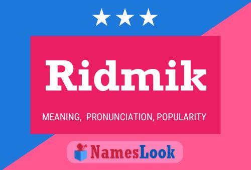 Ridmik Name Poster