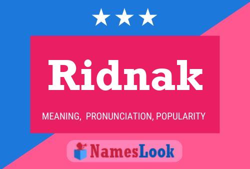 Ridnak Name Poster