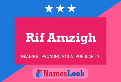 Rif Amzigh Name Poster