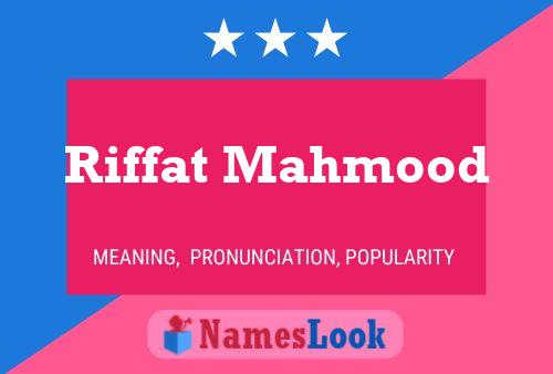 Riffat Mahmood Name Poster