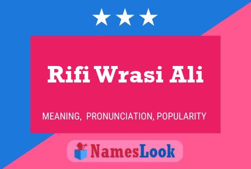 Rifi Wrasi Ali Name Poster