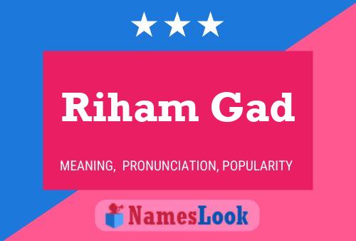 Riham Gad Name Poster