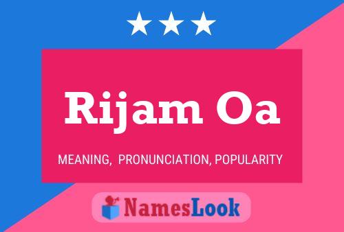 Rijam Oa Name Poster