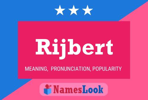 Rijbert Name Poster