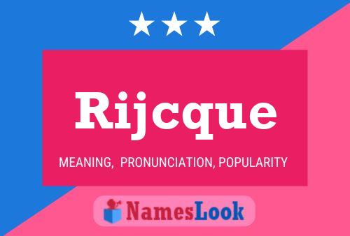 Rijcque Name Poster