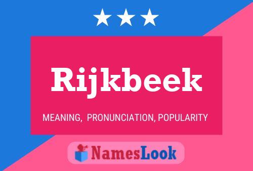 Rijkbeek Name Poster