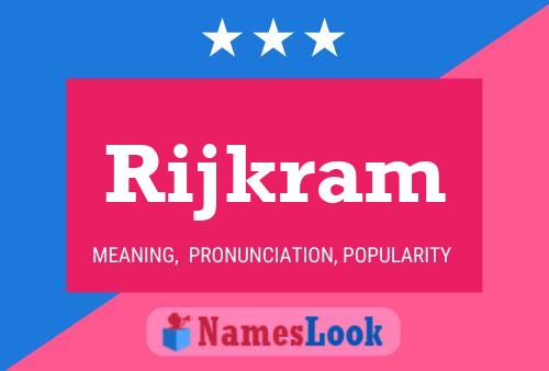 Rijkram Name Poster