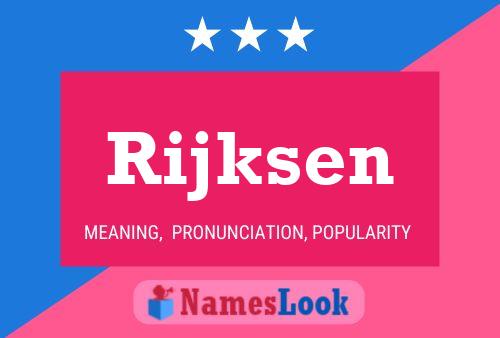 Rijksen Name Poster