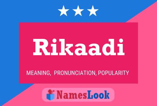 Rikaadi Name Poster