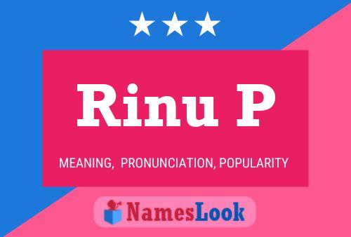 Rinu P Name Poster