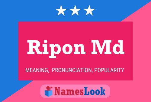 Ripon Md Name Poster