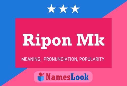 Ripon Mk Name Poster