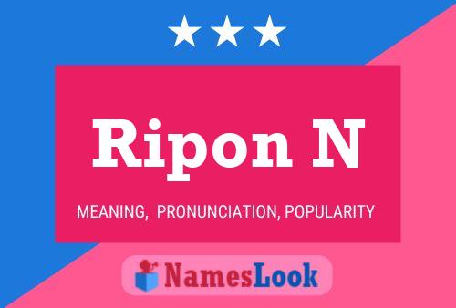 Ripon N Name Poster