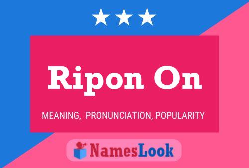 Ripon On Name Poster