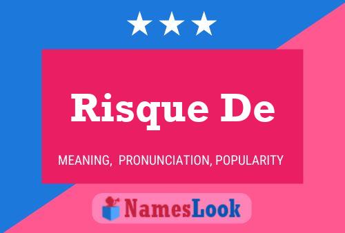 Risque De Name Poster