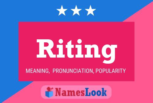 Riting Name Poster