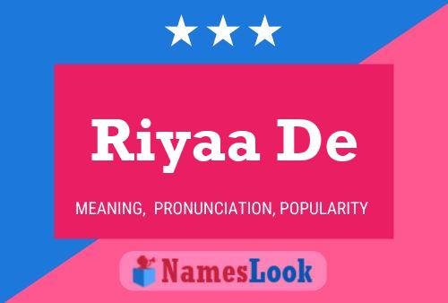 Riyaa De Name Poster