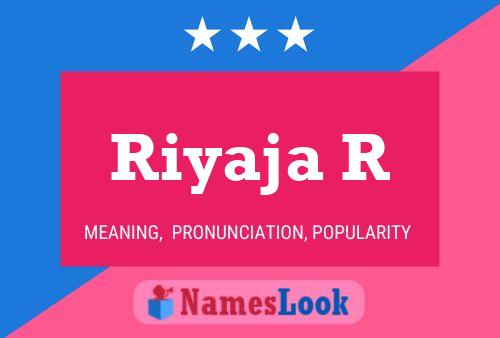 Riyaja R Name Poster