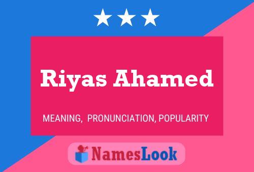 Riyas Ahamed Name Poster