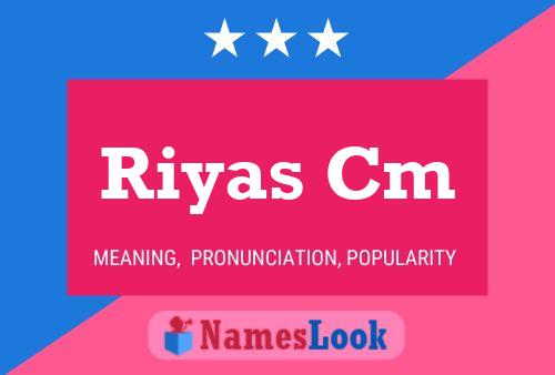 Riyas Cm Name Poster