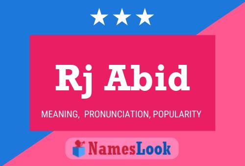 Rj Abid Name Poster