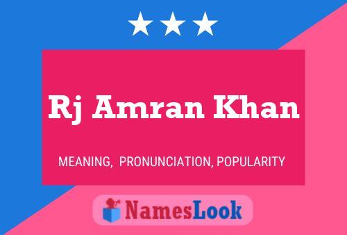 Rj Amran Khan Name Poster